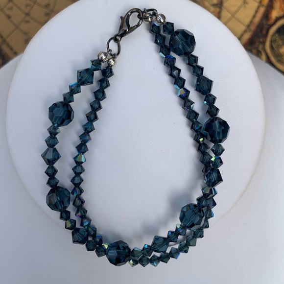 Navy Swarovski Crystal Bracelet - Picture 9 of 13